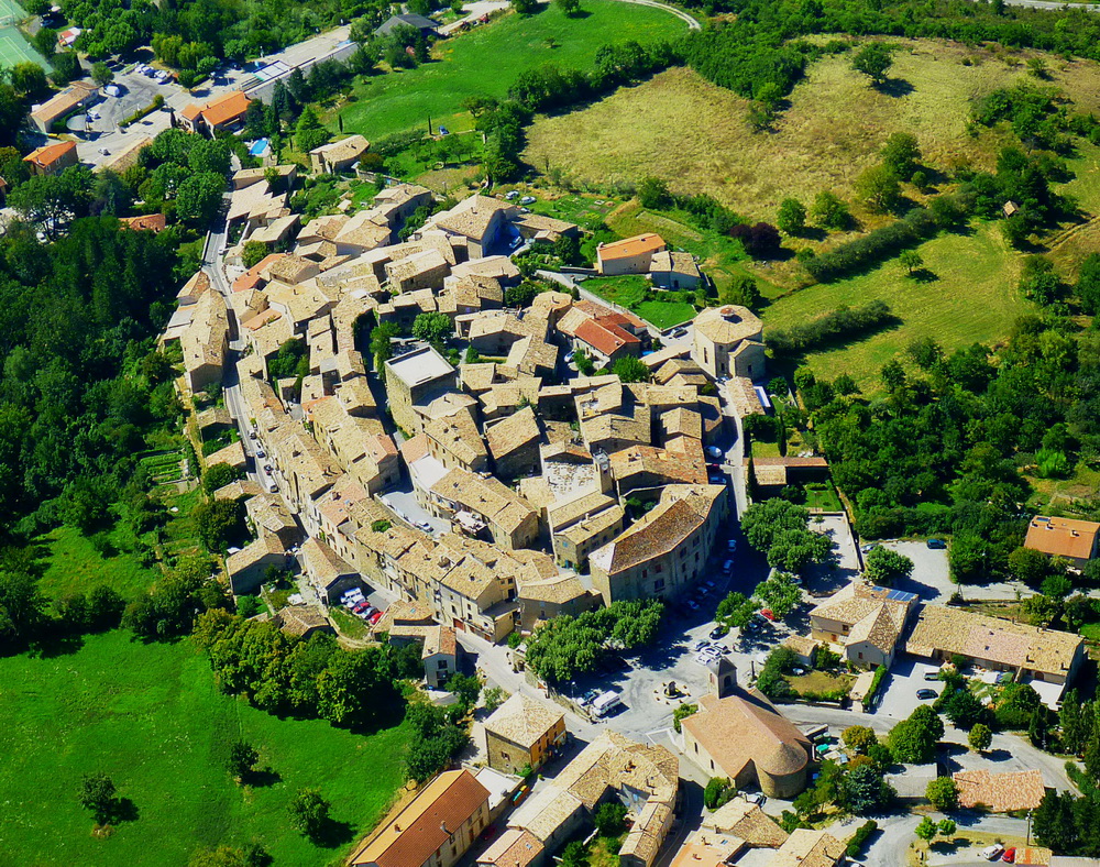 vue d'avion de Rosans